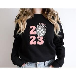 2023 Funny Cheers To The Retro New Year Party Style Unisex Sweatshirt